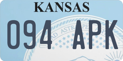 KS license plate 094APK
