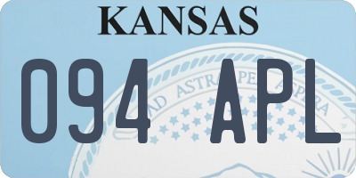 KS license plate 094APL