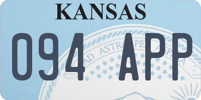 KS license plate 094APP