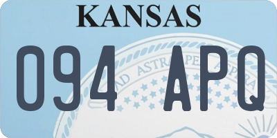 KS license plate 094APQ