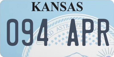 KS license plate 094APR