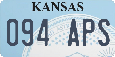 KS license plate 094APS