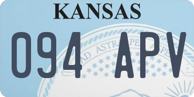 KS license plate 094APV