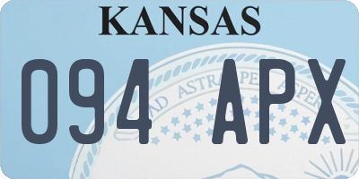 KS license plate 094APX