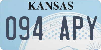 KS license plate 094APY