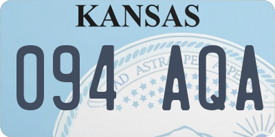 KS license plate 094AQA