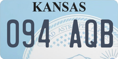 KS license plate 094AQB