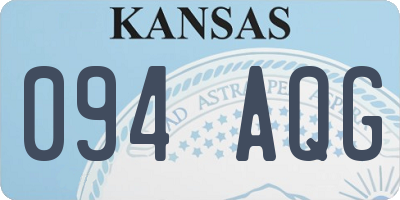 KS license plate 094AQG
