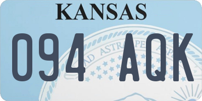 KS license plate 094AQK
