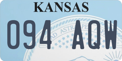 KS license plate 094AQW