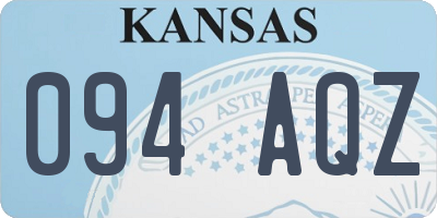 KS license plate 094AQZ