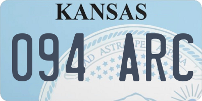KS license plate 094ARC