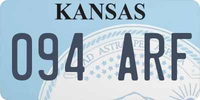 KS license plate 094ARF