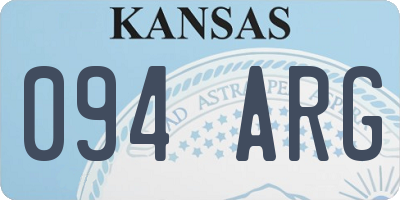 KS license plate 094ARG