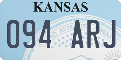 KS license plate 094ARJ