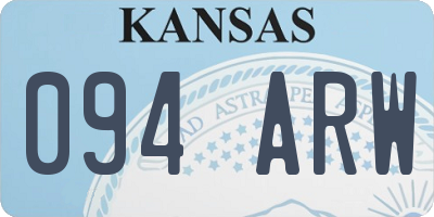 KS license plate 094ARW