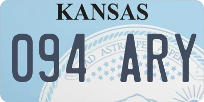 KS license plate 094ARY