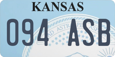 KS license plate 094ASB