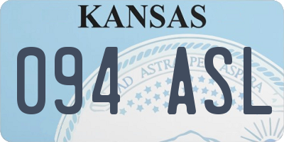 KS license plate 094ASL