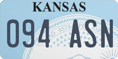 KS license plate 094ASN
