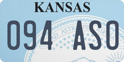 KS license plate 094ASO