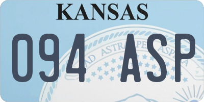 KS license plate 094ASP