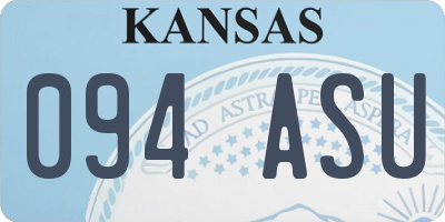 KS license plate 094ASU