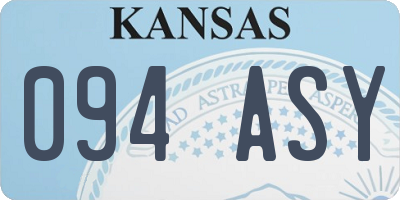 KS license plate 094ASY