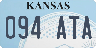 KS license plate 094ATA