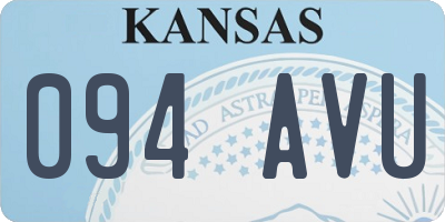 KS license plate 094AVU