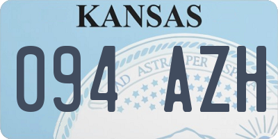 KS license plate 094AZH