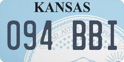 KS license plate 094BBI