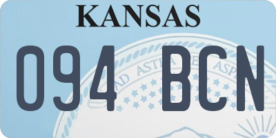 KS license plate 094BCN