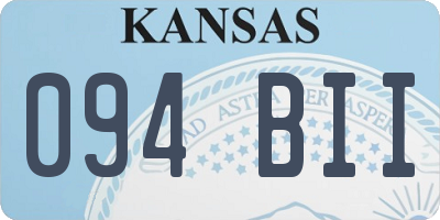 KS license plate 094BII