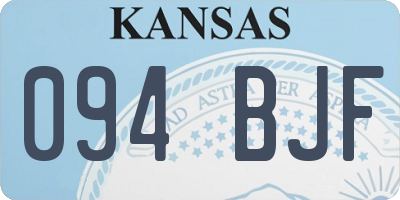 KS license plate 094BJF