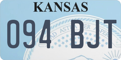 KS license plate 094BJT