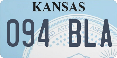 KS license plate 094BLA
