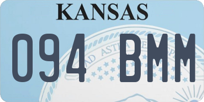 KS license plate 094BMM
