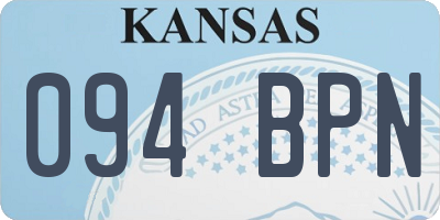 KS license plate 094BPN