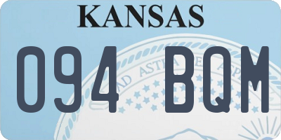 KS license plate 094BQM