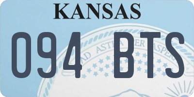 KS license plate 094BTS