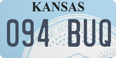 KS license plate 094BUQ