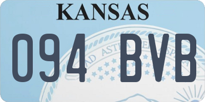 KS license plate 094BVB