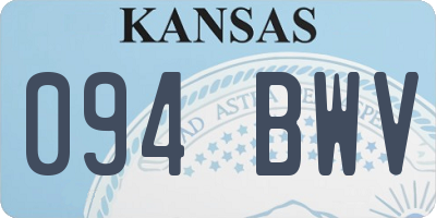 KS license plate 094BWV