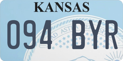 KS license plate 094BYR