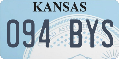 KS license plate 094BYS