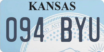 KS license plate 094BYU