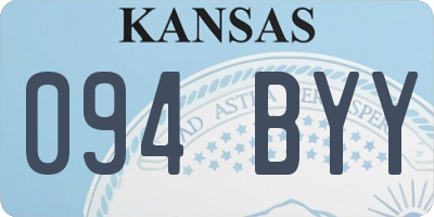 KS license plate 094BYY