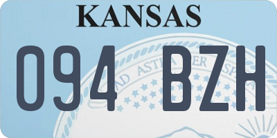 KS license plate 094BZH