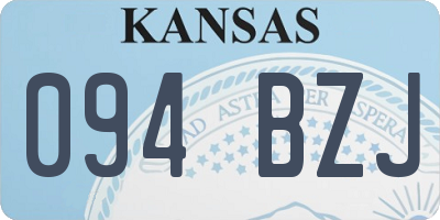 KS license plate 094BZJ
